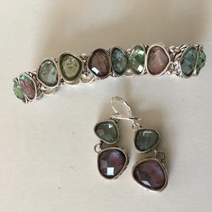 Napier set - bracelet & drop earrings